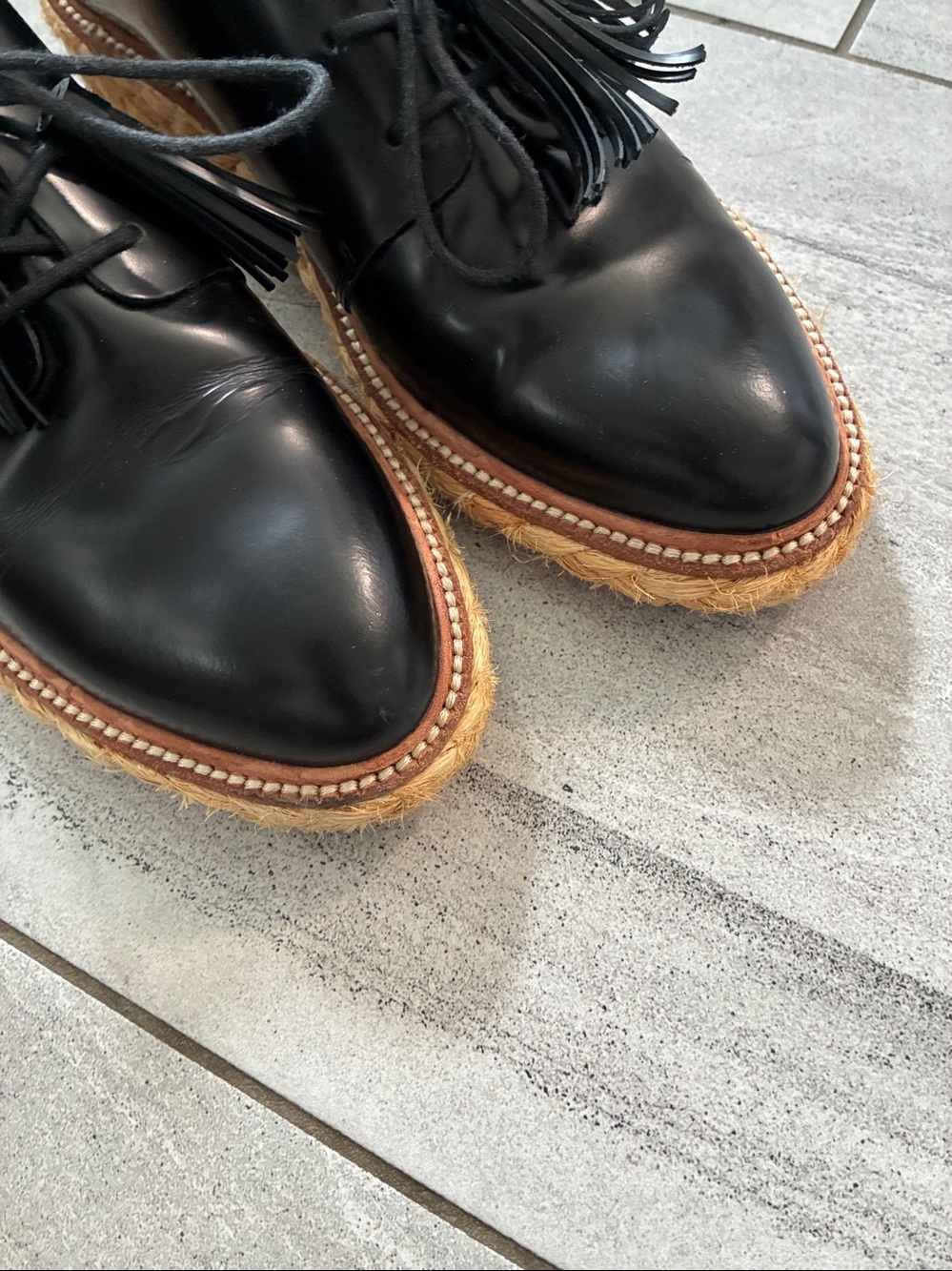 Loeffler Randall Black Oxford Callie Shoe with Tassel Laces, 8 - Picture 7 of 8